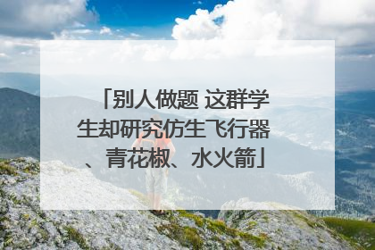 别人做题 这群学生却研究仿生飞行器、青花椒、水火箭